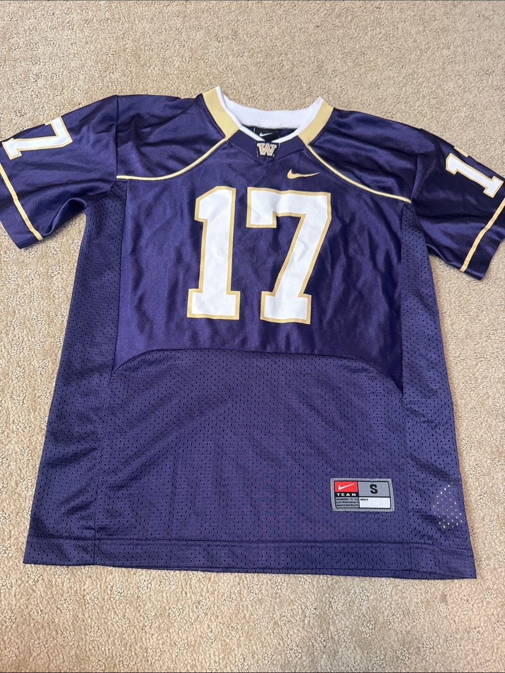 Washington Huskies Nike Purple & Gold #17 Boy’s Football Jersey